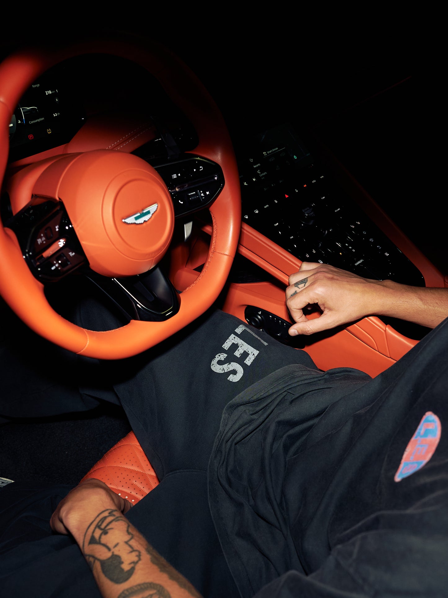 VINTAGE BLACK STRAIGHT-LEG SWEATPANTS