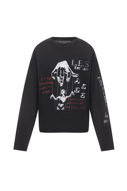 VINTAGE BLACK BOXY LS