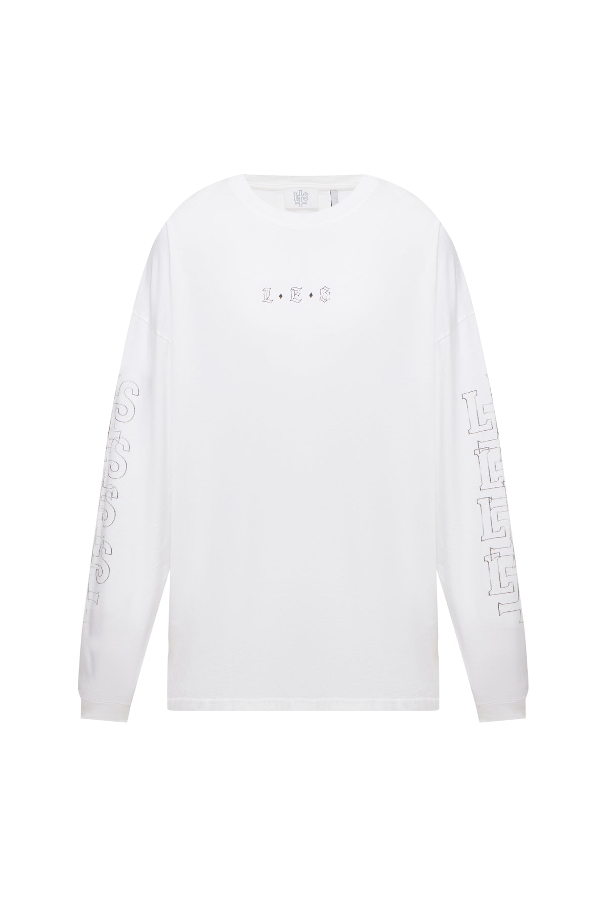 WHITE OVERSIZED LS LES