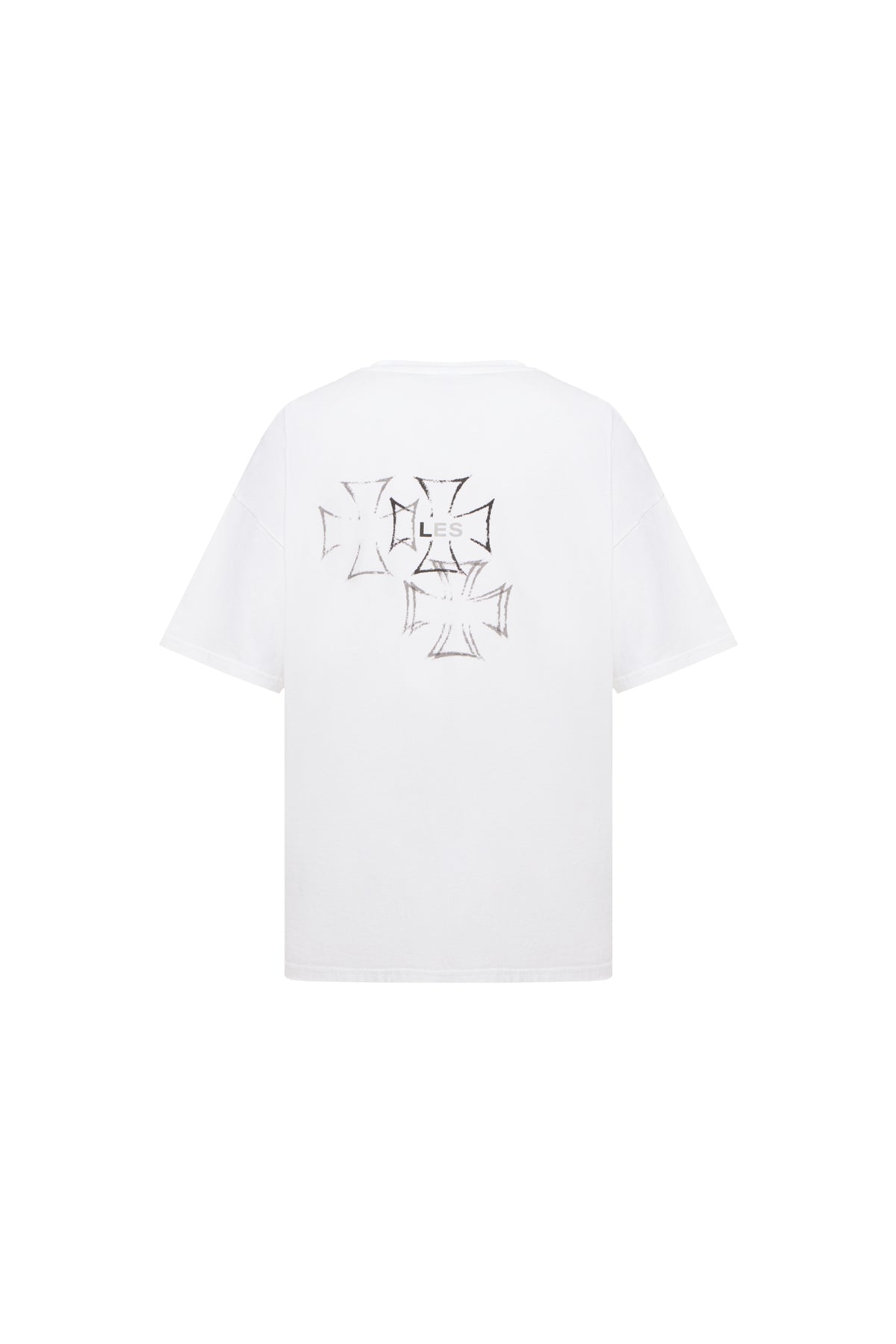 WHITE OVERSIZED TEE LES