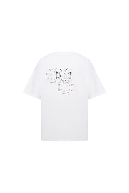 WHITE OVERSIZED TEE LES