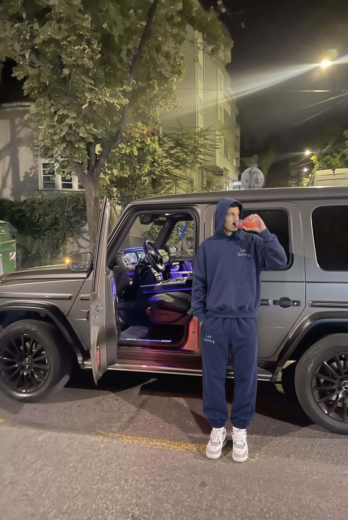NAVY BLUE RELAXED SWEATPANTS