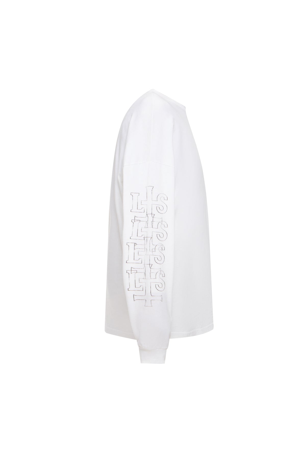 WHITE OVERSIZED LS LES