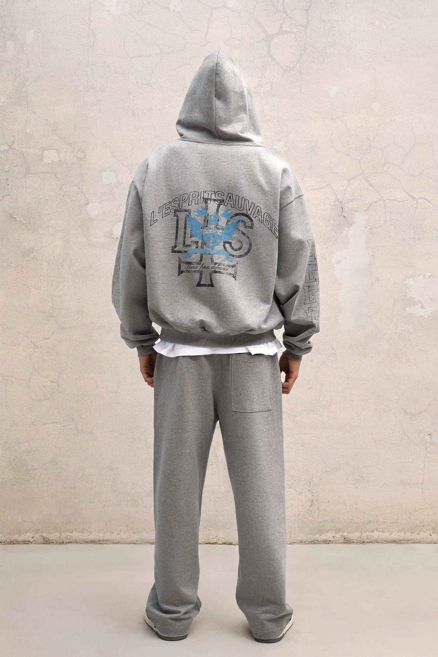 GREY STRAIGHT-LEG SWEATPANTS