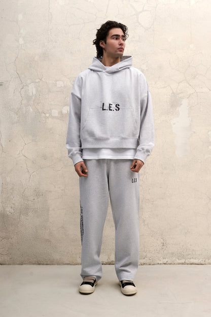 LIGHT GREY BOXY OVERSIZED HOODIE