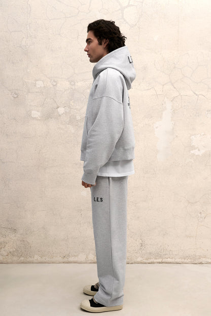 LIGHT GREY BOXY OVERSIZED HOODIE