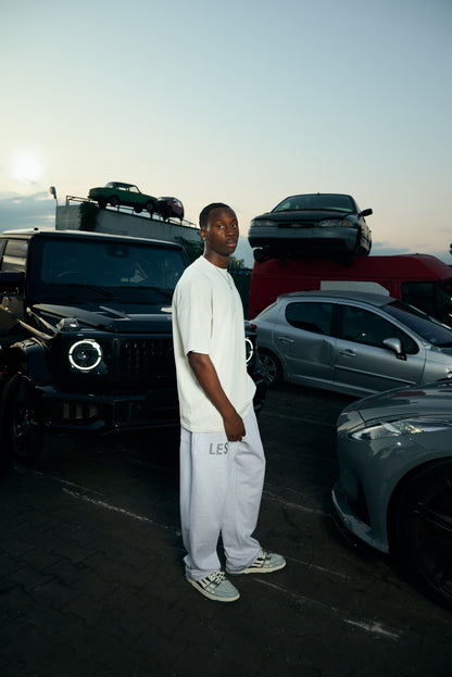 LIGHT GREY STRAIGHT-LEG RELAXED SWEATPANTS