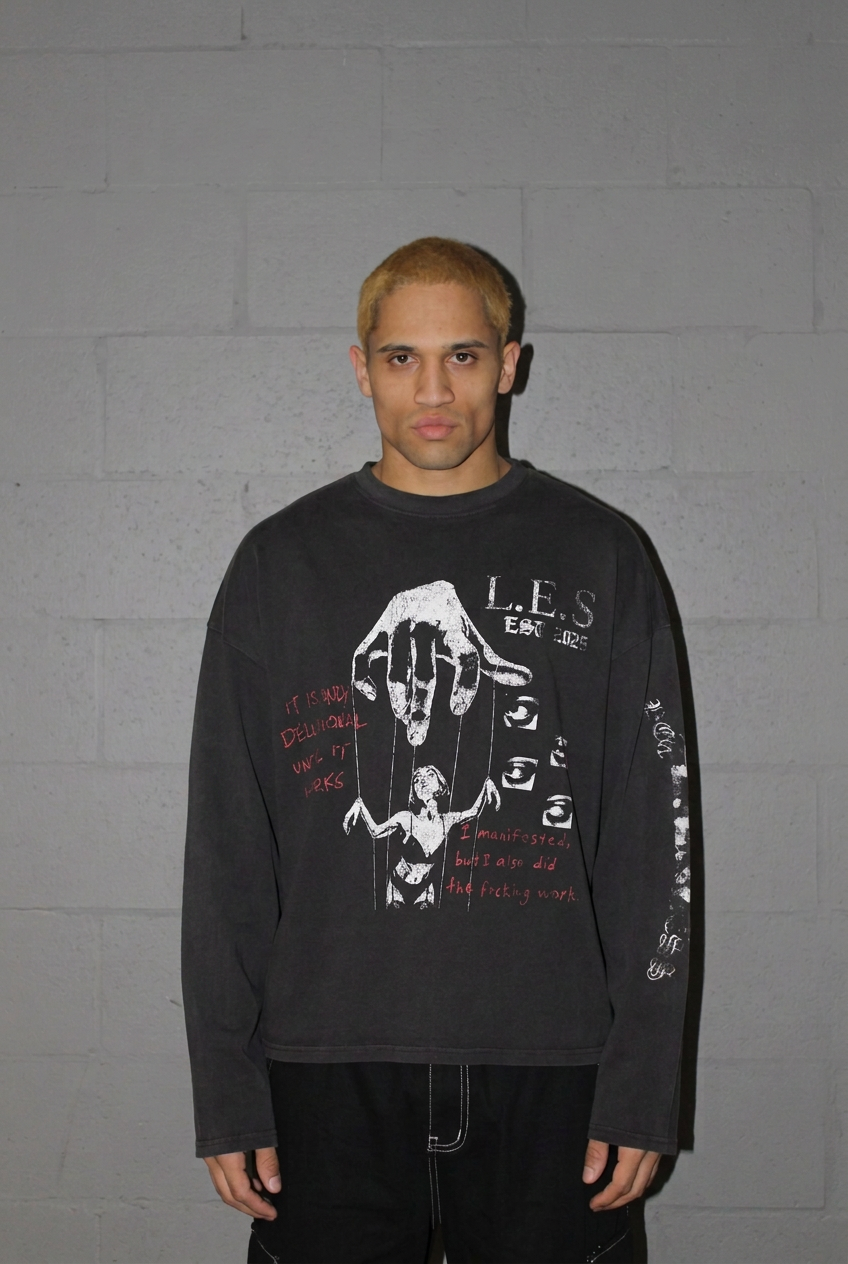 VINTAGE BLACK BOXY LS
